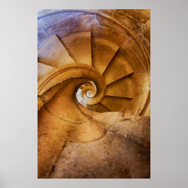 Póster Downward spirl staircase, Portugal (Frente)