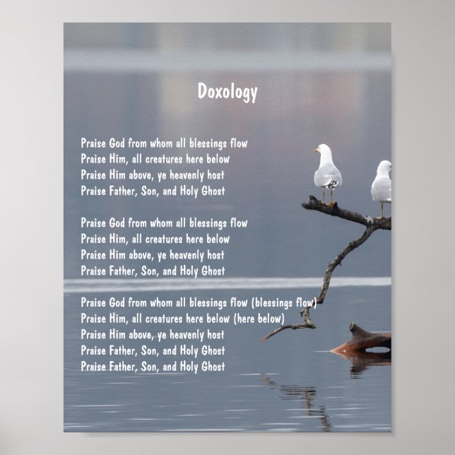 Póster Doxology Church Christian Hymn Art Poster (Frente)