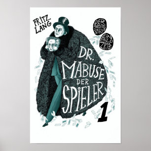 Póster Dr Mabuse der Spieler 1922 Película Clásica