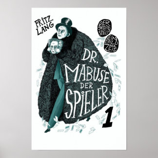 Póster Dr Mabuse der Spieler 1922 Película Clásica
