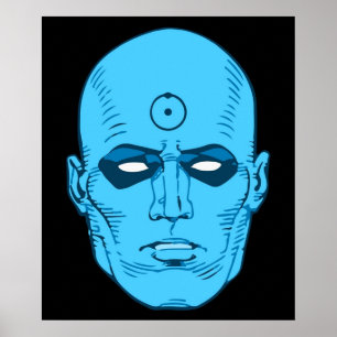 Póster Dr Manhattan head