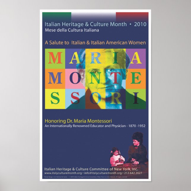 Póster Dr. Maria Montessori Poster (Frente)