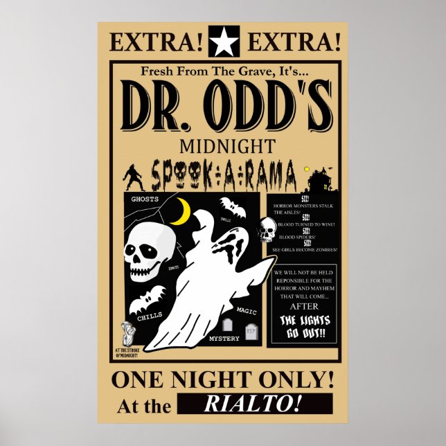 Póster Dr. Odd's Spook-A-Rama Poster (Frente)