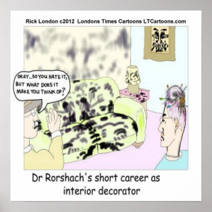 Póster Dr Roarshach Early Jobs Funny Poster