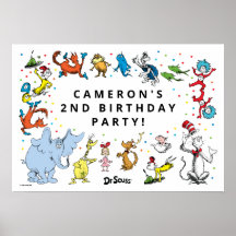 Dr. Seuss Character Confetti | Cumpleaños de los n