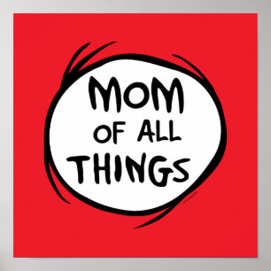 Póster Dr. Seuss Cosa Uno Cosa Dos - Mamá de todas las co