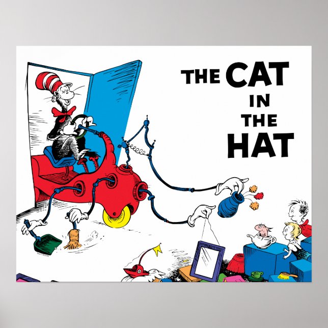 Póster Dr. Seuss | El gato en el Gorra se limpia (Frente)