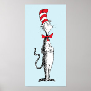 Póster Dr. Seuss: Gato en el Gorra de pie
