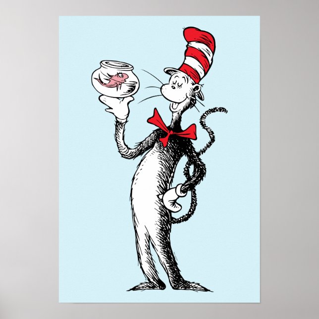 Póster Dr. Seuss | Gato en el Gorra y Krinklebine (Frente)