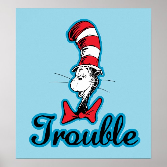 Póster Dr. Seuss | Gato en el problema del Gorra (Frente)