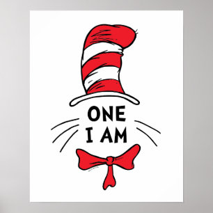 Póster Dr. Seuss Gato en el sombrero - Uno soy