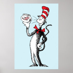 Póster Dr. Seuss Gato en el sombrero y Krinklebine