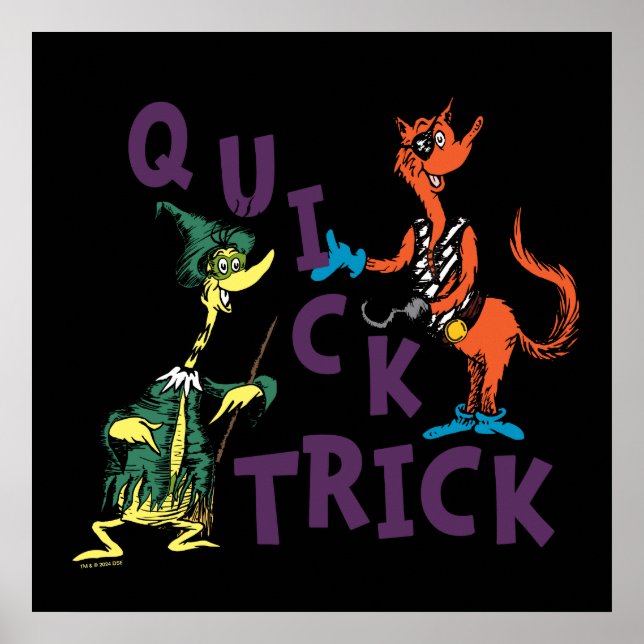 Póster Dr. Seuss | Gráfico de Halloween de Truco Rápido (Frente)