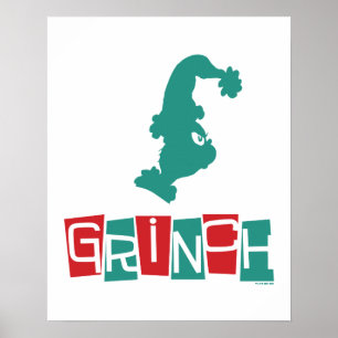 Póster Dr. Seuss   Grinch - Rojo y Verde
