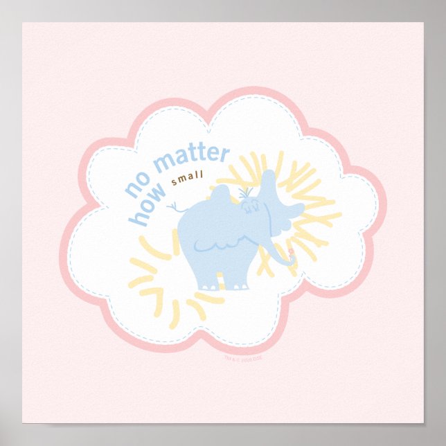 Póster Dr. Seuss Horton | No importa que tan pequeño (Frente)