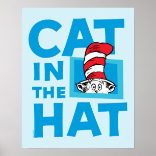 Póster Dr. Seuss   Logotipo de El Gato en el Sombrero