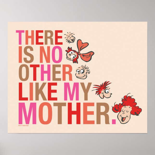 Póster Dr. Seuss | No Hay Otro Como Mi Madre (Frente)