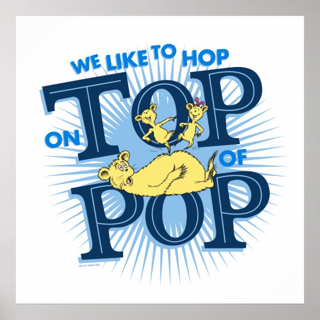 Póster Dr. Seuss | Nos gusta saltar encima de Pop (Frente)