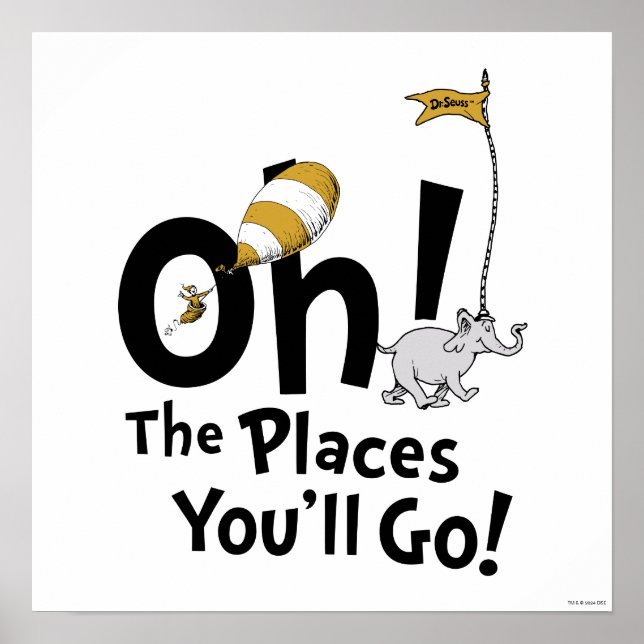 Póster Dr. Seuss | Oh, The Places You'll Go! Retro (Frente)