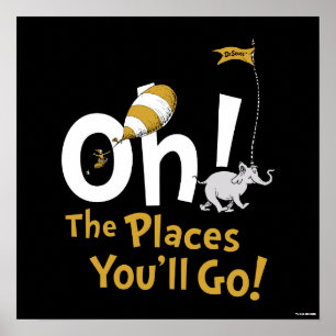 Póster Dr. Seuss Oh, The Places You'll Go! Retro