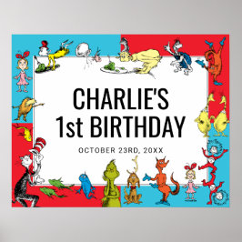 Póster Dr. Seuss - Personajes | Cumpleaños de niños