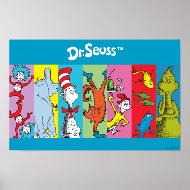 Póster Dr. Seuss | Sección de caracteres (Frente)