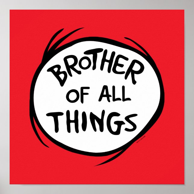 Póster Dr. Seuss Thing 1 Thing 2 - Brother of all Things (Frente)