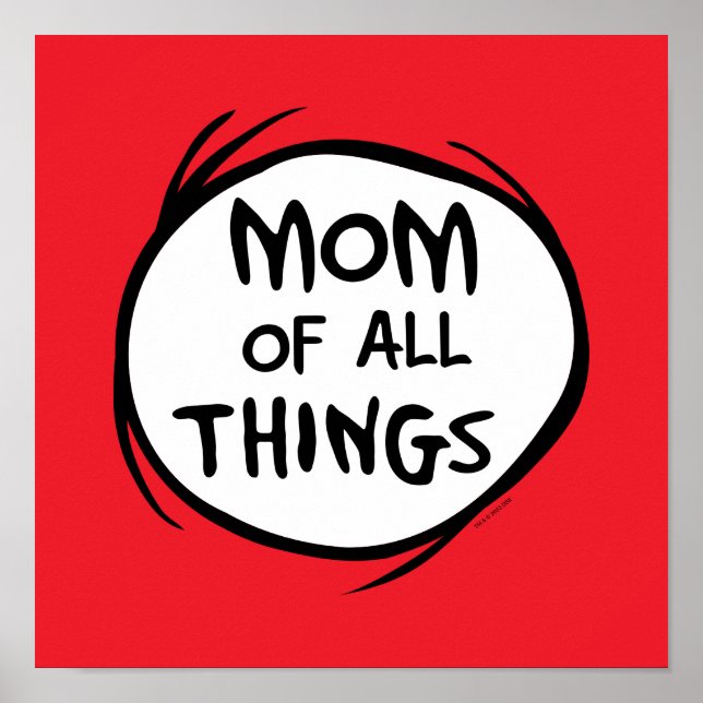 Póster Dr. Seuss Thing One Thing Two - Mamá de todas las  (Frente)
