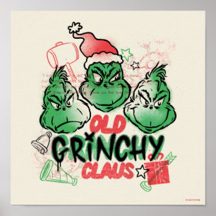 Póster Dr. Seuss Viejo Grinch Claus