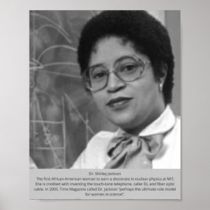 Póster Dr. Shirley Jackson - inventor afroamericano