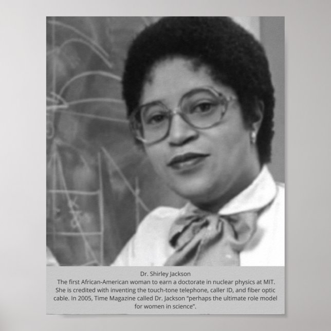 Póster Dr. Shirley Jackson - inventor afroamericano (Frente)