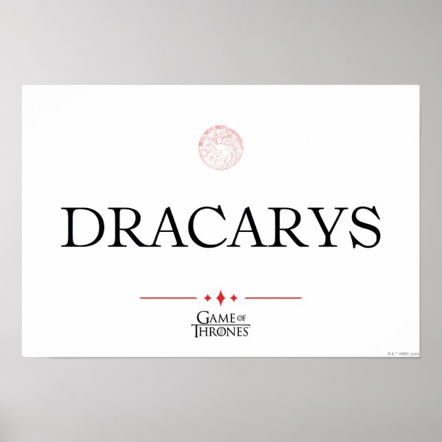 Póster Dracarys (Frente)