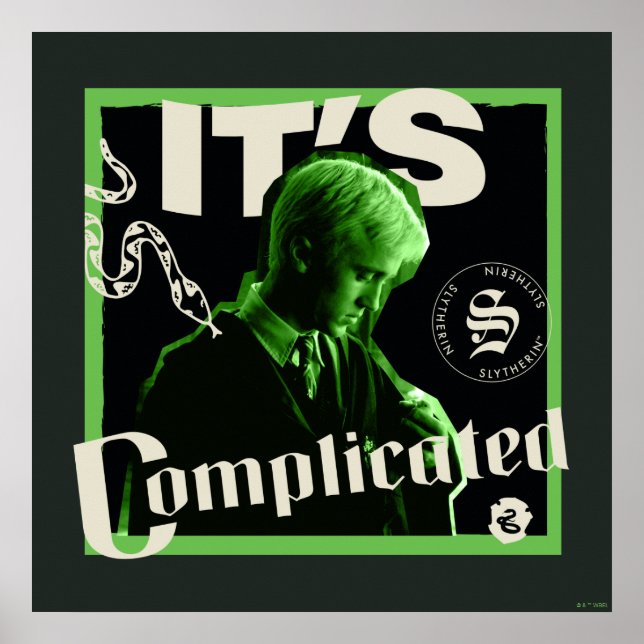 Póster Draco Malfoy - "Es complicado" (Frente)