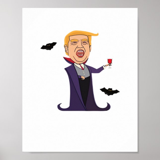 Póster Drácula de Halloween es divertida (Frente)