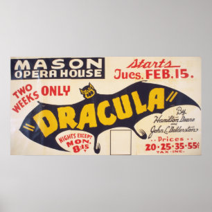 Póster Drácula de Hamilton Deane