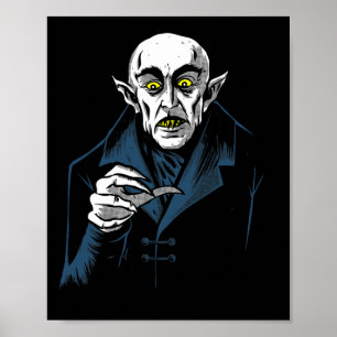 Póster Drácula de terror de vampiro de Nosferatu Hallowee