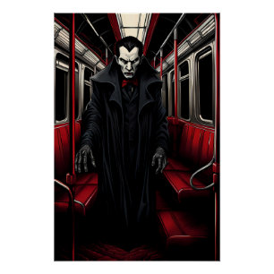 Póster Drácula en el metro