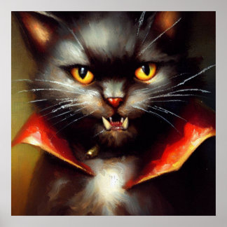 Póster Dracula gata