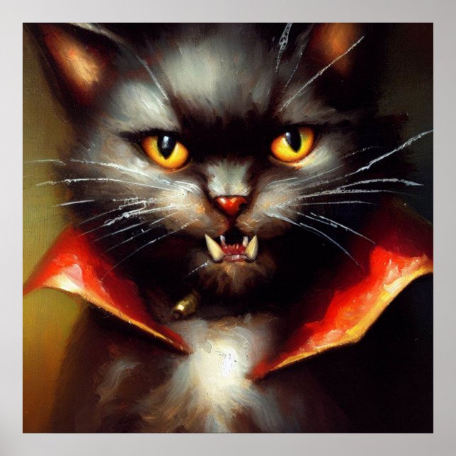 Póster Dracula gata (Frente)