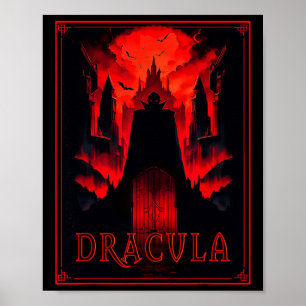 Póster Dracula Gothic Horror Vampire Art -halloween Vampi