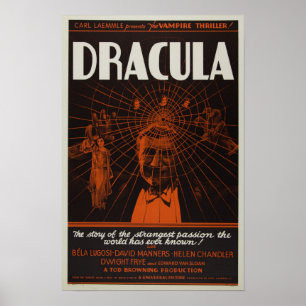 Póster Drácula poster de película cosmética
