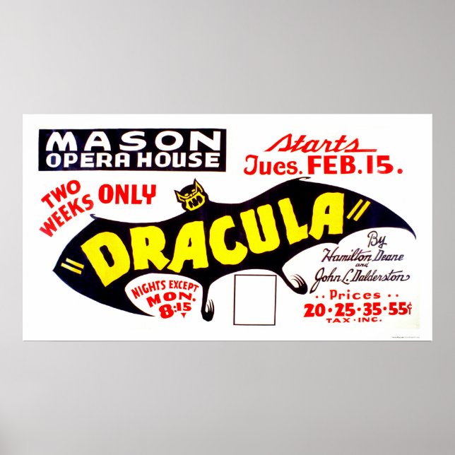 Póster Drácula Presentation 1938 WPA (Frente)