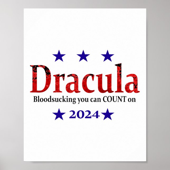Póster Drácula Rótulo electoral 2024 - Halloween Y H dive (Frente)