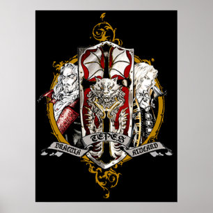 Póster Dracula y Alucard Castlevania Game Funny
