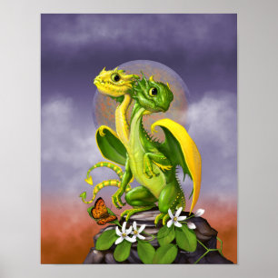 Póster Dragón 11x14 de la cal del limón (4x6 y suben)