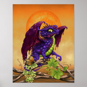 Póster Dragón 11x14 de la jalea de uva (4x6 y suben)