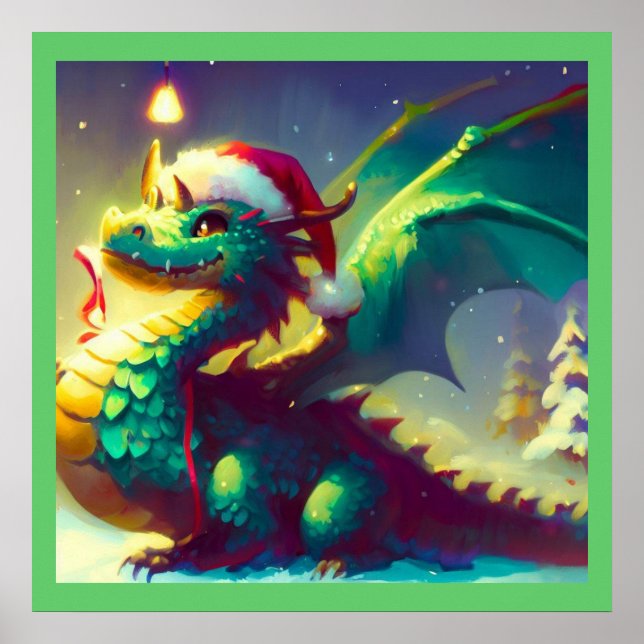 Póster Dragón 3 de los navidades (Frente)