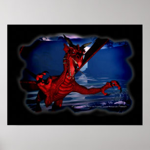 Póster Dragon 3D Fantasy Art