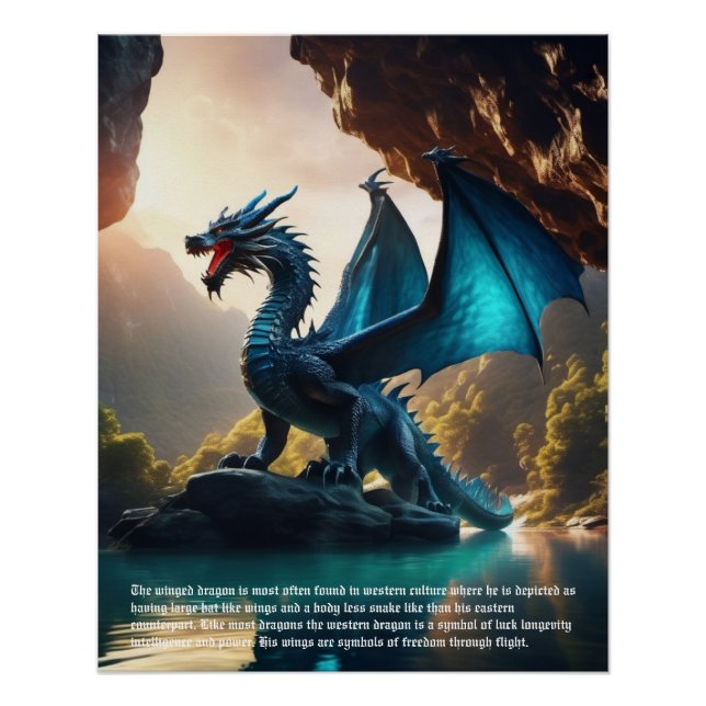 Póster Dragón alado (Anverso)