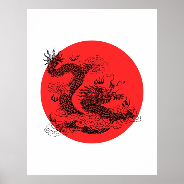 Póster Dragón asiático (Frente)